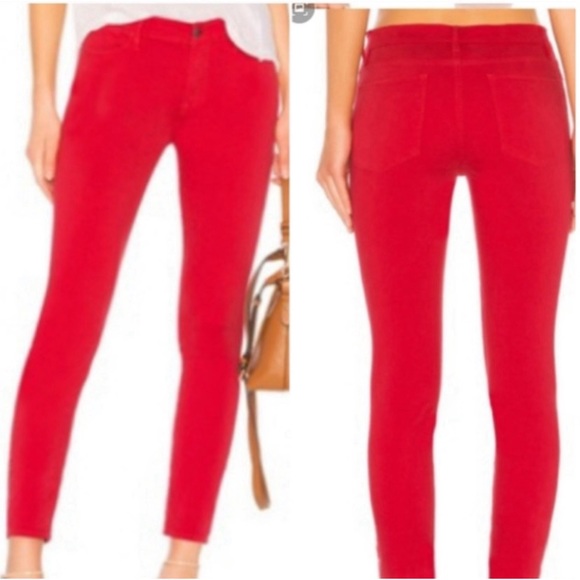 FRAME RED💗HIIGH RIiSE LE HIGH SKINNY JEANS - Picture 2 of 2